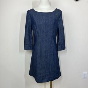 Urban Outfitters Cooperative Dress Womens 6 Blue Denim A Line Shift Mini